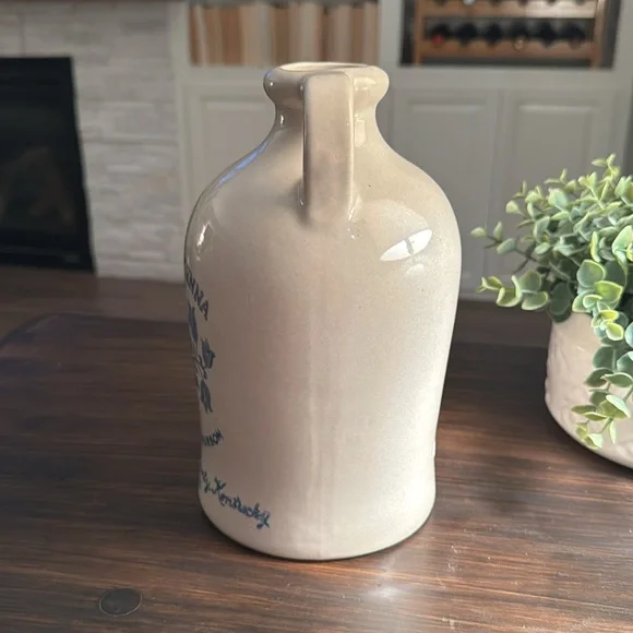 Henry McKenna Ceramic Bourbon Jug with Blue Design - Picture 4 of 8